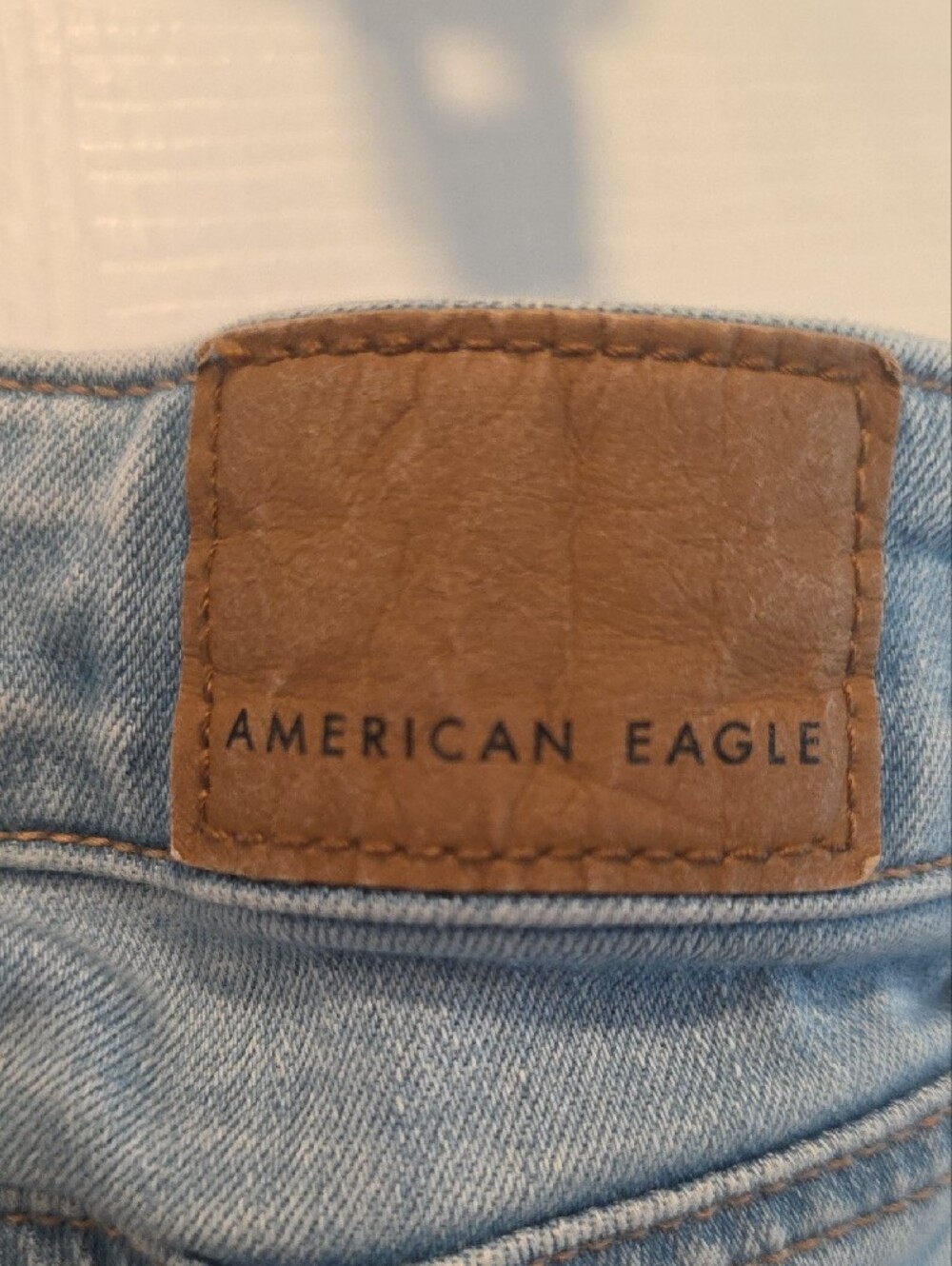 American Eagle Outfitters Light Blue Distressed Flare Jeans - Picture 5 of 5